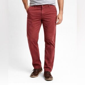 Men’s Rust Red Chino Pants Slim Straight Fit | Casual Dress Pants